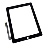iPad 3 Front Panel Touch Screen Glass Digitizer Black Replacement