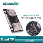 2 Dual TF Card To CE Adapter Card for iPod 5th 6th 7th Classic Video like iFlash