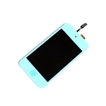 iPod Touch 4th Gen 4 4G Front Glass Panel Digitizer LCD Screen Assembly Light Blue with Home Button