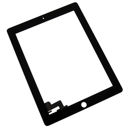iPad 2 Front Panel Touch Screen Glass Digitizer Black Replacement