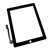 iPad 3 Front Panel Touch Screen Glass Digitizer Black Replacement