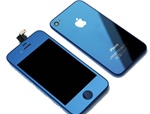 iPhone 4 Full LCD Digitizer Back Housing Dark Mirror Blue Conversion Kit (GSM)