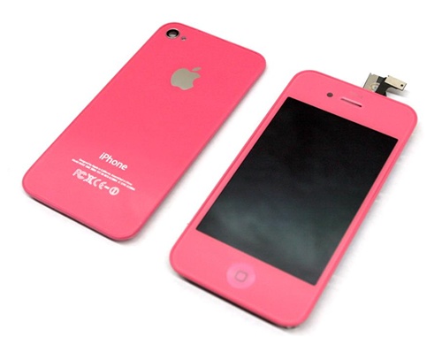 iPhone 4 Full LCD Digitizer Back Housing Pink Conversion Kit (GSM)