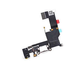 iPhone 5S Lightning Dock Port Charging Connector & Headphone Jack Cable White